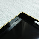 Spsyrine Black Decorative Serving Tray with Handles, Elegant Plastic Coffee Table Tray for Ottoman, Living Room, Home Decor 15.6" X 10.2" by CozyNest Decor