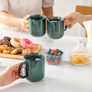 vancasso STARRY Coffee Mugs Set, 16 oz Ceramic Coffee Cups for Americano Hot Tea Iced Coffee Cold Brew Cocoa Milk Stoneware Mugs Set of 6, Dishwasher & Microwave Safe, Green by CozyNest Decor