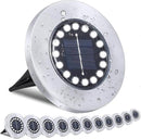 Solar Ground Lights-Waterproof Solar Lights Outdoor Garden- Solar Disk Lights-Upgraded 16LED Bright in-Ground Lights-Landscape Lights for Pathway, Yard, Lawn, Patio, Walkway (12 Pack White Light) by GreenHaven Gardens
