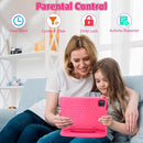 Tablet for Kids, 10.1 inch IPS HD Touchscreen Android 14 64 GB Storage, 8GB RAM, Octa-Core Kids Tablet, Parental Controls, 12-hr Battery, WiFi, GPS - Pink by TinyTreasures Baby Boutique