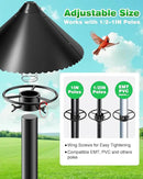 Metal Squirrel Baffle - Heavy Duty Squirrel Baffle for Bird Feeder Pole - Chew Proof Squirres Guard with Spring for Better Defense, Outside Pole Mount for Bird Feeder, 19 Inch by GreenHaven Gardens