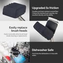 Grill Brush Bristle Free,Unique Wave pad for Cast Iron/Stainless-Steel Grates, (Only Replaceable Cleaning Head No Grill Brush) by GreenHaven Gardens