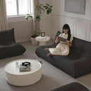 Luxury Sofa Couch Chair, Lazy Floor Seating, Fireside Bean Bag Chair, Ergonomic Tatami Sofa Lounger for Living Room, Bedroom, Office, 3 Seat, Black by CozyNest Decor