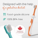 Cherish Baby Care Toddler Toothbrushes 1-2 Years (4-Pack) - BPA-Free & Safety-Tested Kids Toothbrush Kit, Designed by a Pediatric Dentist, Soft-Grip Toothbrush for Kids, My First Toothbrush Set by TinyTreasures Baby Boutique