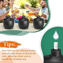 6-Pack Citronella Tabletop Torches, MQKIWAO 21 oz Table Top Torches for Outdoor, Metal Oil Burner Candles, Garden Torches with Fiberglass Wick for Yard, Patio, Deck, Garden, Party, Landscape by GreenHaven Gardens