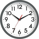 Wall Clock Small Analog 8 Inch Silent Non Ticking Battery Operated Modern Simple Decorative for Kitchen Office Bedroom Bathroom Living Room(Gray) by CozyNest Decor