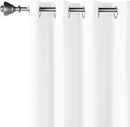 Amazon Basics Light Blocking Room Darkening Blackout Window Curtain with 2 Panels Grommets, for Living Room and Bedroom, 52 x 63 inches, White - Set of 2 by TinyTreasures Baby Boutique