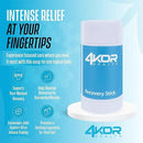 4KOR Recovery Stick - Natural Muscle Balm | Hemp Infused | for Muscles, Joints, Post-Workout | Features a Cooling & Warming Sensation | Portable & Non-Greasy Twist-Up Balms - 1 oz. by CozyNest Decor