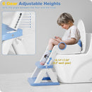 Potty Training Seat, Upgrade Toddler Toilet Seat for Kids Boys Girls, 2 in 1 Potty Training Toilet for Kids, Splash Guard Anti-Slip Pad Step Stool(Blue) by TinyTreasures Baby Boutique