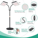 2024 Upgraded Desk Grow Lights for Indoor Plants, Dual-Head 428 LED Tabletop Full Spectrum Grow Light, with 3/6/12H Timer, 6 Brightness Levels, 3 Lighting Modes, Height Adjustable for 10-26 inches by GreenHaven Gardens