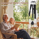 Wind Chimes for Outside, Large Aluminum Wind Chimes – Deep Tones & Soothing Melodies Ideal for Garden, Patio Decor, and Windchimes Outdoors for Loss of Loved One (32'' Black) by CozyNest Decor
