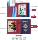 Melsbrinna Rfid Passport Holder for Travel women/Men, Cute Passport Wallet Rfid Blocking Card Slots, Rfid Passport Cover/CaseTravel Wallet, Passport Book Holder (1, Red3) by TinyTreasures Baby Boutique