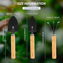 Gardening Tool Set:3 Small Garden Tool, Garden Spade Hand Shovel,Shovel, Trowel and rake. Garden Spade Hand Shovel, Weeding, and Transplantation by GreenHaven Gardens