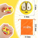 LovesTown Mini Stress Balls, 36PCS 2Inch Smiley Face Stress Balls Yellow Funny Foam Stress Relief Toys for School Carnival Reward Student Prizes by TinyTreasures Baby Boutique