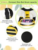 Toddler Harness with Anti Lost Wrist Link - 3-in-1 Baby Safety Leash Backpack, Adjustable Kids Walking Belt with Pocket,Child Locking Wristband for Boys & Girls for Outdoor Travel, Yellow Bee by TinyTreasures Baby Boutique