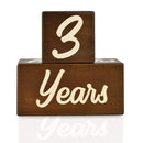 I'm Solid Wood Weekly Monthly Yearly Baby Milestone Age Blocks, Gender Neutral, Newborn Gifts & Keepsakes for Picture Props (3 Pcs/Brown) by TinyTreasures Baby Boutique
