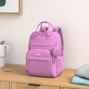 BabbleRoo Diaper Bag Backpack - Baby Essentials Travel Tote - Multi Function Waterproof Diaper Bag, Travel Essentials Baby Bag with Changing Pad, Stroller Straps & Pacifier Case - Unisex, Purple by TinyTreasures Baby Boutique