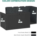 YITAHOME 200 Gallon Extra Large Deck Box, Double-Wall Resin Outdoor Storage Box with Flexible Divider for Patio Cushions Pool Supplies Garden Tools, 990 lbs Load Capacity, Lockable (Black) by CozyNest Decor