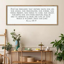 LuZhiQiang For I am Persuaded Wall Decor Art 40"×15" Romans 8:38-39 Sign Bible Verse Scripture Christian Large Wood Framed Wall Hanging (Wood) by CozyNest Decor