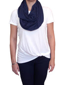 LK Baby 2pk Infinity Nursing Scarf Breastfeeding Cover Ultra Soft (Grey/Navy) by TinyTreasures Baby Boutique