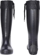 Asgard Packable Tall Rain Boots for Women Waterproof Rubber Garden Boots Ultra Lightweight Flat Mud Boots- NOT FOR WIDE CALF by GreenHaven Gardens