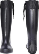 Asgard Packable Tall Rain Boots for Women Waterproof Rubber Garden Boots Ultra Lightweight Flat Mud Boots- NOT FOR WIDE CALF by GreenHaven Gardens