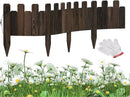 3Pack Wood Garden Edging Garden Fence Border No Dig Landscape Edging Lawn Border Decorative Flower Bed Border Courtyards Planting Tree Fence Patio Path Edging-9" H x 47.3" L (Total Length 11.8FT) by GreenHaven Gardens