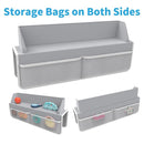 Gray Bathtub Splash Guard with Suction Cups, Waterproof Mesh Toy Organizer for Kids, Bath Toy Storage, Fits Most Tubs, Easy to Clean (Grey) by TinyTreasures Baby Boutique