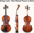 ADM 3/4 Size Wood Violin Set for Kids Teens Students Adults Beginner Acoustic Violin Matte Fiddle Starter Kit with Hard Case, Rosin, Shoulder Rest, Bow, Clip-on Tuner and Fingerboard Sticker by TinyTreasures Baby Boutique