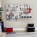 48x24 inch Gray Metal Pegboard Kit for Wall Organization with Hooks, Pegboard Bins, and Utility Tools Storage Board, Efficient Tool Organizer Peg Board by GreenHaven Gardens
