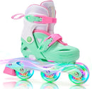 2PM SPORTS Inline Skates with Light Up Wheels, Roller Skates Blades for Boys Girls Kids Ages 5-8 8-12 4-6 6-12, Size Adjustable Beginner Blades Roller Skates by TinyTreasures Baby Boutique