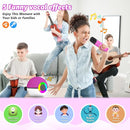 goopow Mini Karaoke Machine Speaker for Kids Adults, Portable Bluetooth Microphone Song Toys with LED Light, Best Chritmas Birthday Festival Gift for 3 4 5 6 7 8+ Year Old Girls Boys (Hotpink-2MIC) by TinyTreasures Baby Boutique