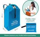 reperkid Medium Stroller Bag for Airplane Travel, Blue, 42" H x26 W x13 D, Fits Most Single Strollers Including Jogging & Standard Models – Premium Waterproof Cover, Adjustable Shoulder Straps by TinyTreasures Baby Boutique