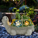 Garden Decor Statue,Solar Turtle with Succulent & 6 LED Lights - Outdoor Figurine for Lawn Decoration, Gifts for mom，Handcrafted Resin Sculpture -Garden Lovers/Mothers Day/Christmas Day Gift by GreenHaven Gardens