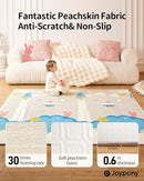 Baby Play Mat 79x71x0.6 inches, Fabric Cloth Surface Extra Large & Thick Foldable Play Mats for Baby Girls Boys, Waterproof & Anti-Slip Portable Baby Floor Mat for Tummy Time with Travel Bag by TinyTreasures Baby Boutique