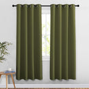 NICETOWN Olive Room Darkening Doorway Curtains 78 inches Long, Grommet Light Blocking Window Treatments Sound Reducing Privacy Drapes for Living Room/Bedroom, 2 Panels, W52 x L78 by TinyTreasures Baby Boutique