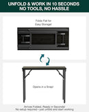 Frylr Small Folding Computer Desk – Portable 35.8 Inch Foldable Laptop Table, Collapsible and Compact for Easy Storage and Fast Setup, Lightweight for Small Spaces, Craft and Study Use, Dark Oak by CozyNest Decor