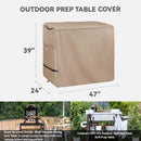 Outdoor Dining Cart Cover - Heavy Duty Waterproof Cover for Royal Gourmet Cart Flattop Worktable, Coverage Includes Outdoor Utility Cart,Tabletop Griddle and Propane Tank.Khaki by GreenHaven Gardens