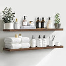 LaVie Home Floating Shelves, 36 Inch Wall Shelf Set of 2, Hanging Shelf with Invisible Brackets, Wall Decor for Bathroom, Bedroom, Living Room, Kitchen Storage, Rustic Brown by CozyNest Decor