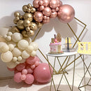 RUBFAC 129pcs Rose Gold Balloons Different Sizes 18 12 10 5 Inches, Latex Balloon Garland Arch Kit for Birthday Party Valentine's Day Baby Shower Graduation Wedding Holiday Decoration by TinyTreasures Baby Boutique