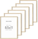 HAUS AND HUES Set of 6 Certificate Frames 8.5 X 11 - diploma frame 8.5 x 11 frame 8.5 x 11 picture frame wood, 8.5x11 picture frame wood frame 8.5 x 11, wood picture frames 8.5 x 11 (Beige Oak Frame) by CozyNest Decor