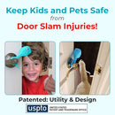 Baby Proofing Door Stopper, Door Pinch Guards Protect Child Fingers & PET Tails. Baby Safety Finger Protectors Prevent Pinch Injuries – Kids and Adults Love Whale Pinch Guard (Blue) by TinyTreasures Baby Boutique