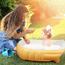 MINK Inflatable Baby Bathtub – Compact, Portable Bath Tub with Anti-Sliding Saddle Horn Seat, Ideal for Travel & Home – Suitable for Infants 0-6 Months by TinyTreasures Baby Boutique