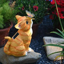 Cat Garden Figurines Outdoor Decor Solar Statue with LED Lights for Patio Lawn Yard Art Decoration Housewarming Garden Gift by CozyNest Decor