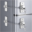 2 Pack Refrigerator Door Lock with Adhesive, No Tools Required, Child Proof Fridge Door Lock for Kids and Pets, Self Adhesive Latch for Freezer, Cabinets, Drawers, Air Oven, Windows (Patent) by TinyTreasures Baby Boutique