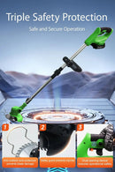 Cordless Weed Wacker,Electric Weed Eater,2 Batteries,Grass Trimmer Cordless,Lightweight and Foldable Design,Weed Erimmer, Green by GreenHaven Gardens
