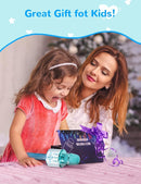 Amazmic Kids Karaoke Microphone Machine Toys for Girls Bluetooth Microphone with LED Light, Birthday Gift for Girls Boys 3 4 5 6 7 8 9 10 11 12 Year Old Kids Toys(Blue) by TinyTreasures Baby Boutique