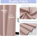 Simplebrand Ava Blackout Curtains for Patio 108 Inches Long 2 Panels Set, Solid Thermal Insulated Room Darkening Rod Pocket Window Treatment Curtains Blackout Drapes, W50 x L108 Inch, Blush by TinyTreasures Baby Boutique