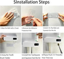 Smart Toothbrush Holder for Bathrooms, Toothbrush Cleaner Wall Mounted, Automatic Toothpaste Dispenser for Equipped with 3 Slots (White) by CozyNest Decor
