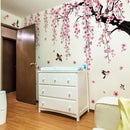 Runtoo Large Cherry Blossom Tree Wall Decals Peel and Stick Pink Floral Wall Art Stickers for Living Room Bedroom Nursery Flower Decor by CozyNest Decor